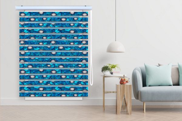 پرده زبرا طرح گل کد Z3038