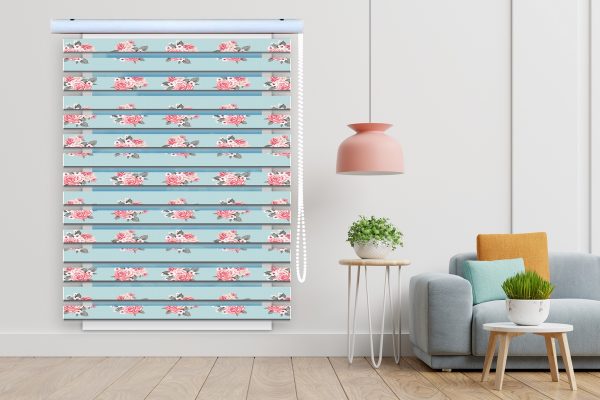 پرده زبرا طرح گل کد Z3040