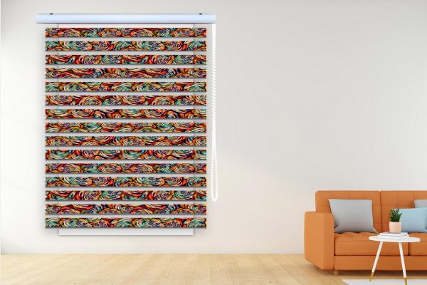 پرده زبرا طرح گل کد Z3046