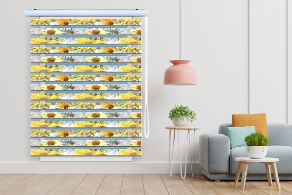 پرده زبرا طرح گل کد Z3060