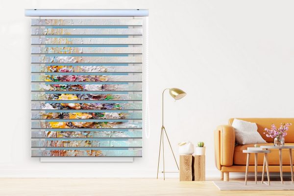 پرده زبرا طرح گل کد Z3062