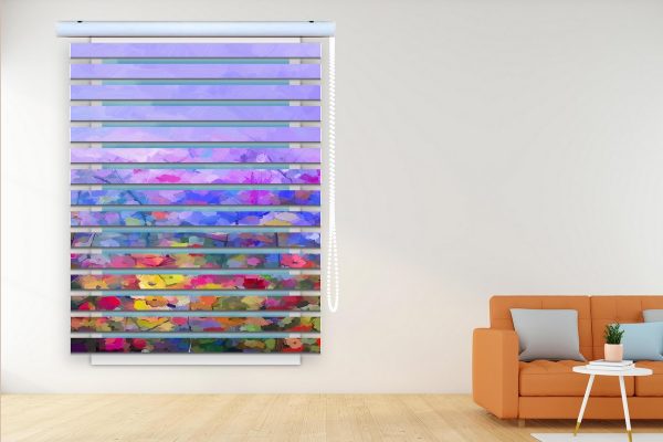 پرده زبرا طرح گل کد Z3066