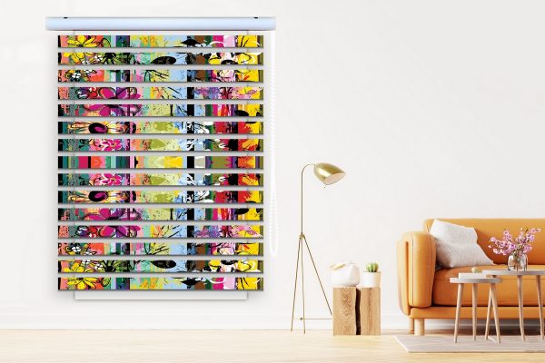 پرده زبرا طرح گل کد Z3084