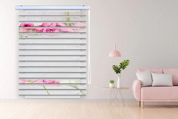 پرده زبرا طرح گل کد Z3085