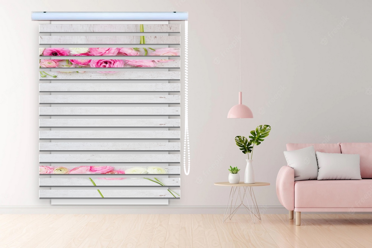 پرده زبرا طرح گل کد Z3085