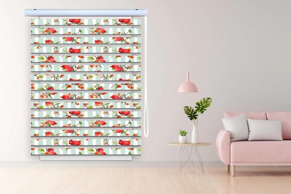 پرده زبرا طرح گل کد Z3089