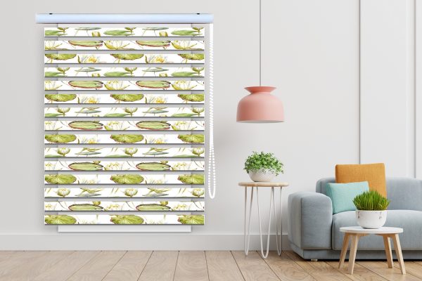 پرده زبرا طرح گل کد Z3092