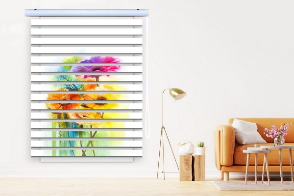 پرده زبرا طرح گل کد Z3096