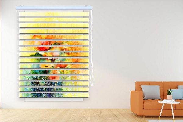 پرده زبرا طرح گل کد Z3097