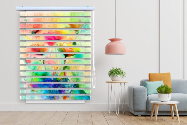 پرده زبرا طرح گل کد Z3102