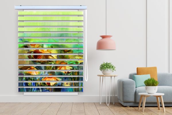 پرده زبرا طرح گل کد Z3105