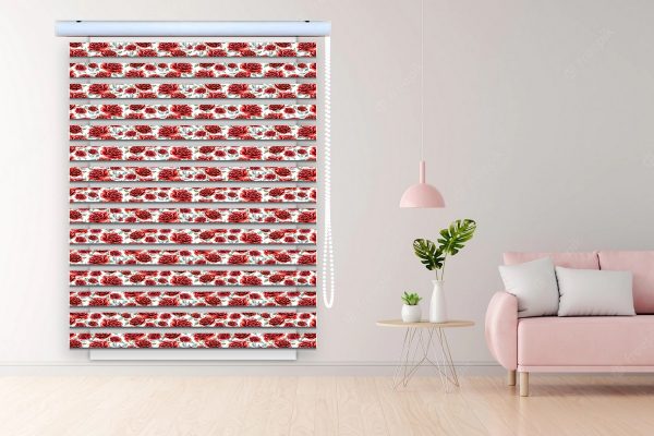 پرده زبرا طرح گل کد Z3106