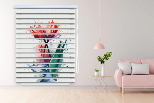 پرده زبرا طرح گل کد Z3107