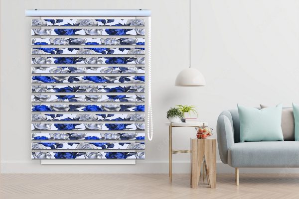 پرده زبرا طرح گل کد Z3119