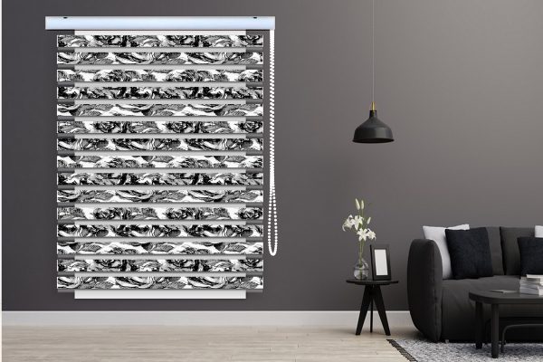 پرده زبرا طرح گل کد Z3122