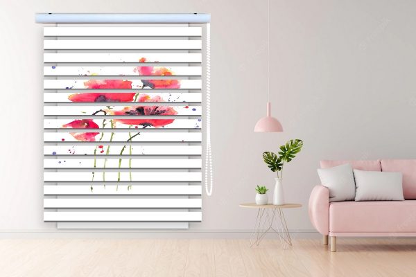 پرده زبرا طرح گل کد Z3125