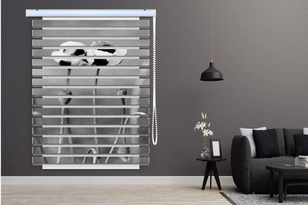 پرده زبرا طرح گل کد Z3128