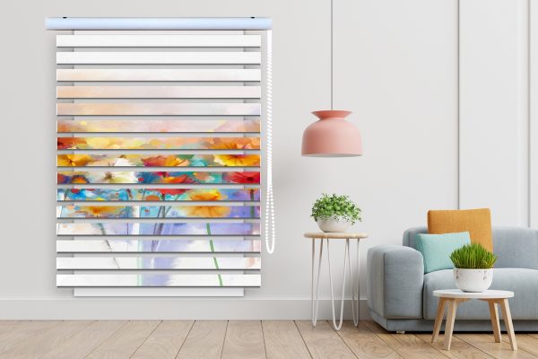 پرده زبرا طرح گل کد Z3132