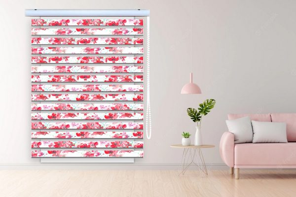 پرده زبرا طرح گل کد Z3135