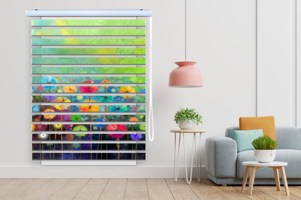 پرده زبرا طرح گل کد Z3138