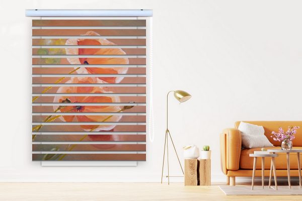 پرده زبرا طرح گل کد Z3140