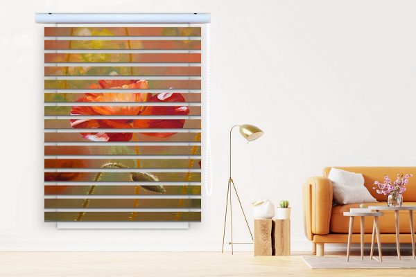 پرده زبرا طرح گل کد Z3141