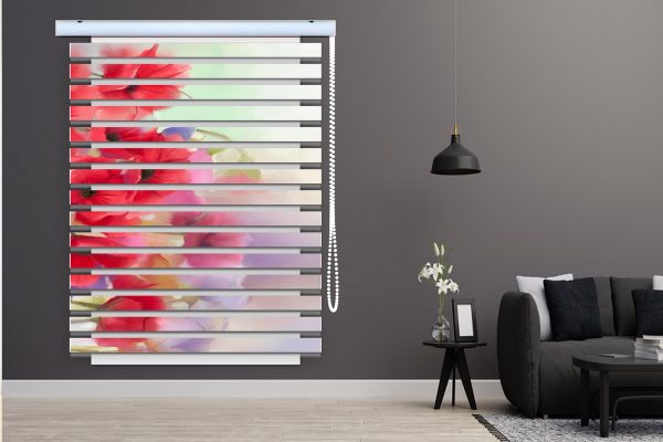 پرده زبرا طرح گل کد Z3144