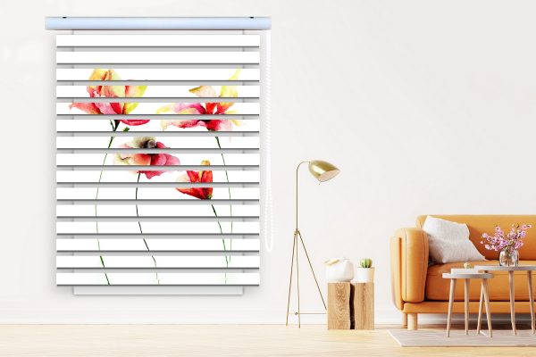 پرده زبرا طرح گل کد Z3148