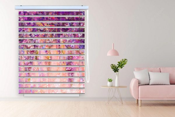 پرده زبرا طرح گل کد Z3151