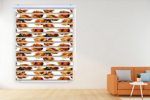 پرده زبرا طرح گل کد Z3166