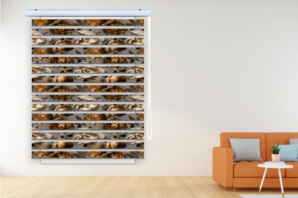 پرده زبرا طرح گل کد Z3167