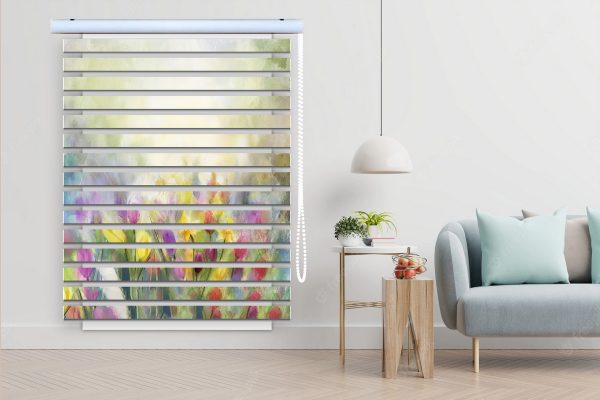 پرده زبرا طرح گل کد Z3170