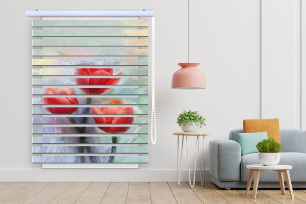 پرده زبرا طرح گل کد Z3171