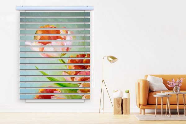 پرده زبرا طرح گل کد Z3172