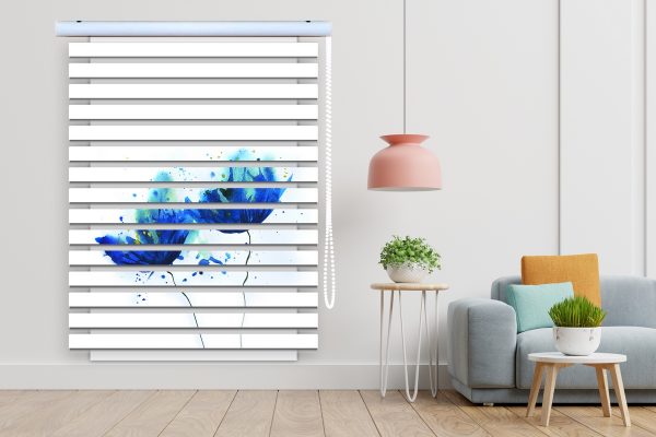 پرده زبرا طرح گل کد Z3174