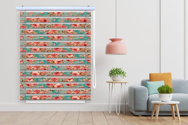 پرده زبرا طرح گل کد Z3179