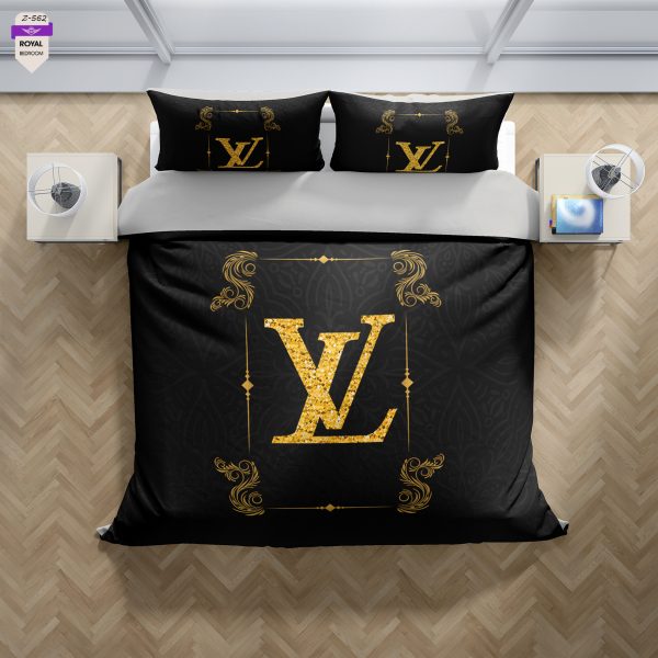 روتختی و ملحفه (دو نفره) طرح لویی ویتون کد 562-Louis Vuitton