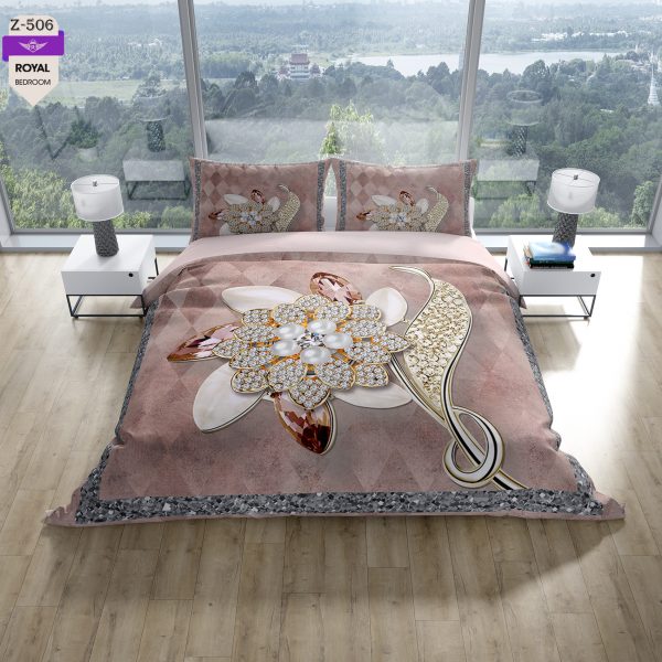 روتختی و ملحفه (دو نفره) طرح گل  کد 506-Flower