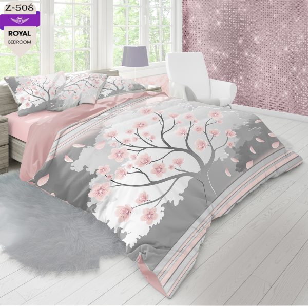 روتختی و ملحفه (دو نفره) طرح گل  کد 508-Flower