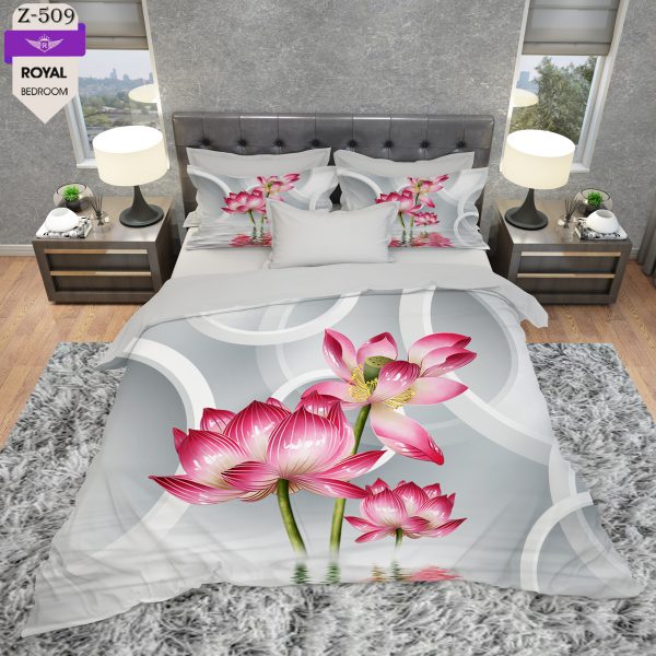 روتختی و ملحفه (دو نفره) طرح گل  کد 509-Flower