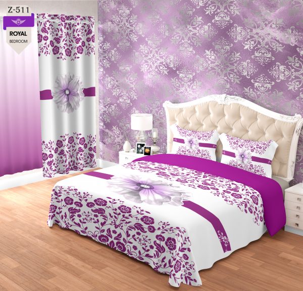 روتختی و ملحفه (دو نفره) طرح گل  کد 511-Flower