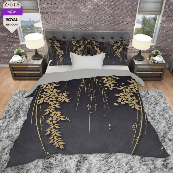 روتختی و ملحفه (دو نفره) طرح گل  کد 518-Flower