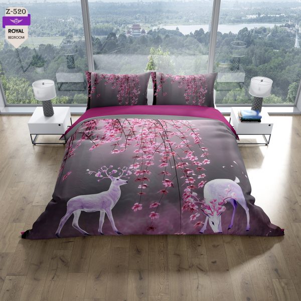 روتختی و ملحفه (دو نفره) طرح گل  کد 520-Flower