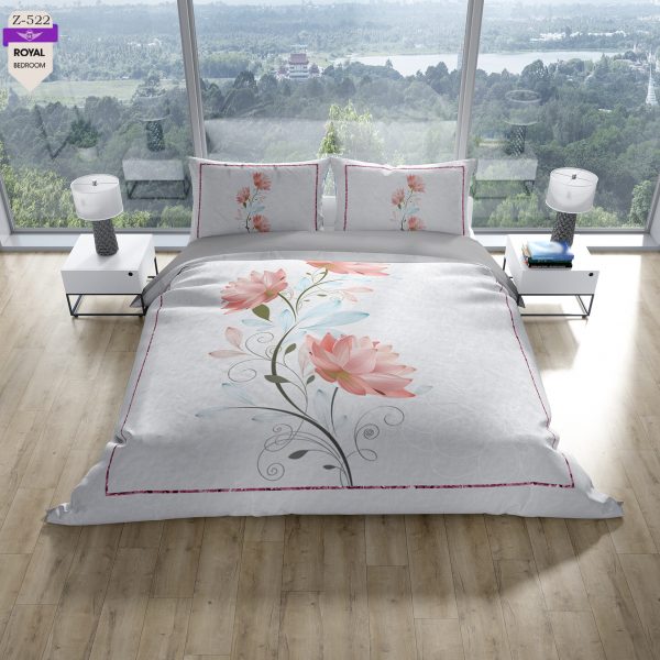 روتختی و ملحفه (دو نفره) طرح گل  کد 522-Flower