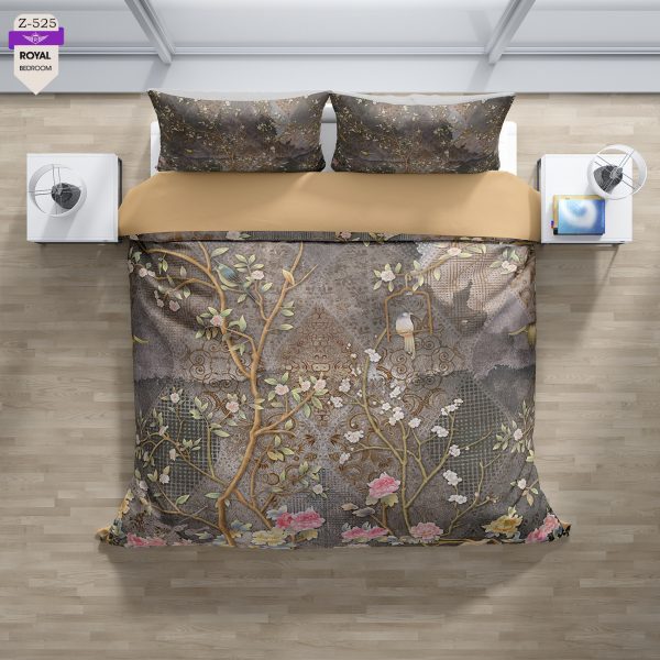 روتختی و ملحفه (دو نفره) طرح گل  کد 525-Flower