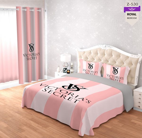 روتختی و ملحفه (دو نفره) طرح ویکتوریا سکرت  کد 530-Victoria's Secret