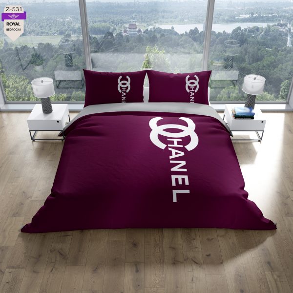 روتختی و ملحفه (دو نفره) طرح شنل  کد 531-Chanel
