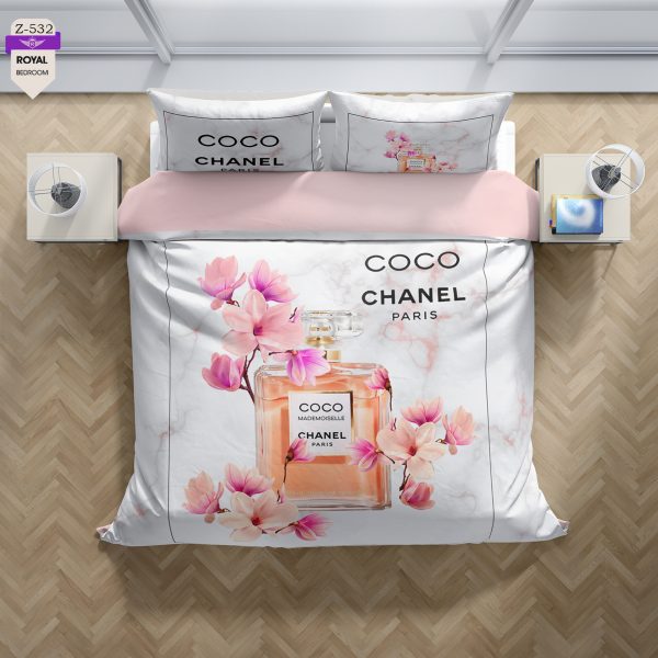 روتختی و ملحفه (دو نفره) طرح کوکو شنل  کد 532-CoCo Chanel