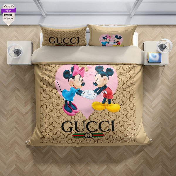 روتختی و ملحفه (دو نفره) طرح گوچی  کد 535-Gucci