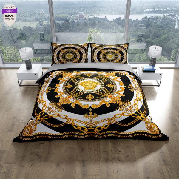 روتختی و ملحفه (دو نفره) طرح ورساچه کد 537-Versace